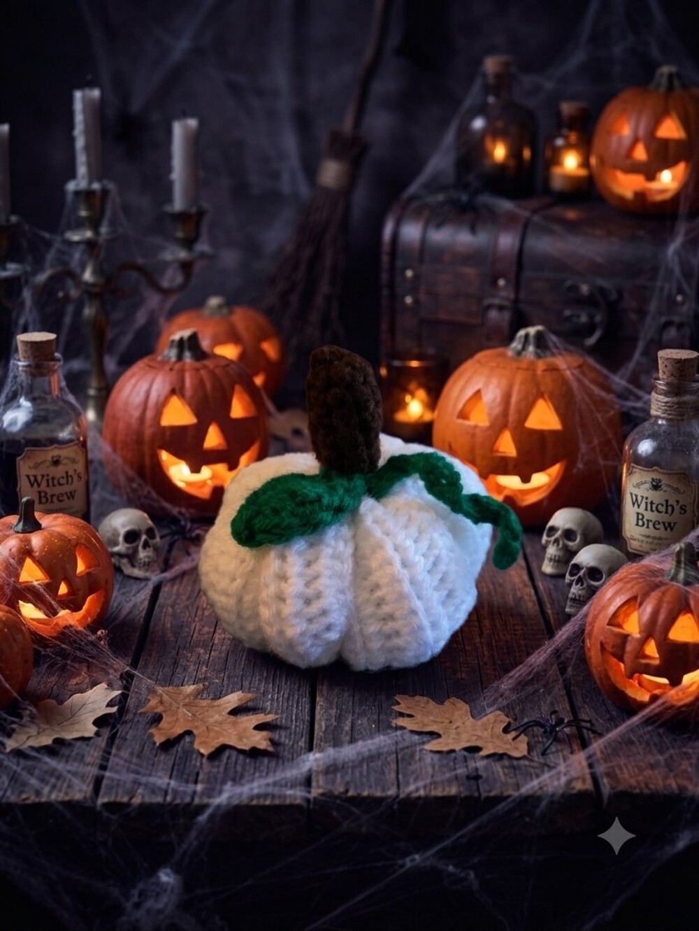 Handmade Crocheted Pumpkin Plushie - Picture 5 of 5